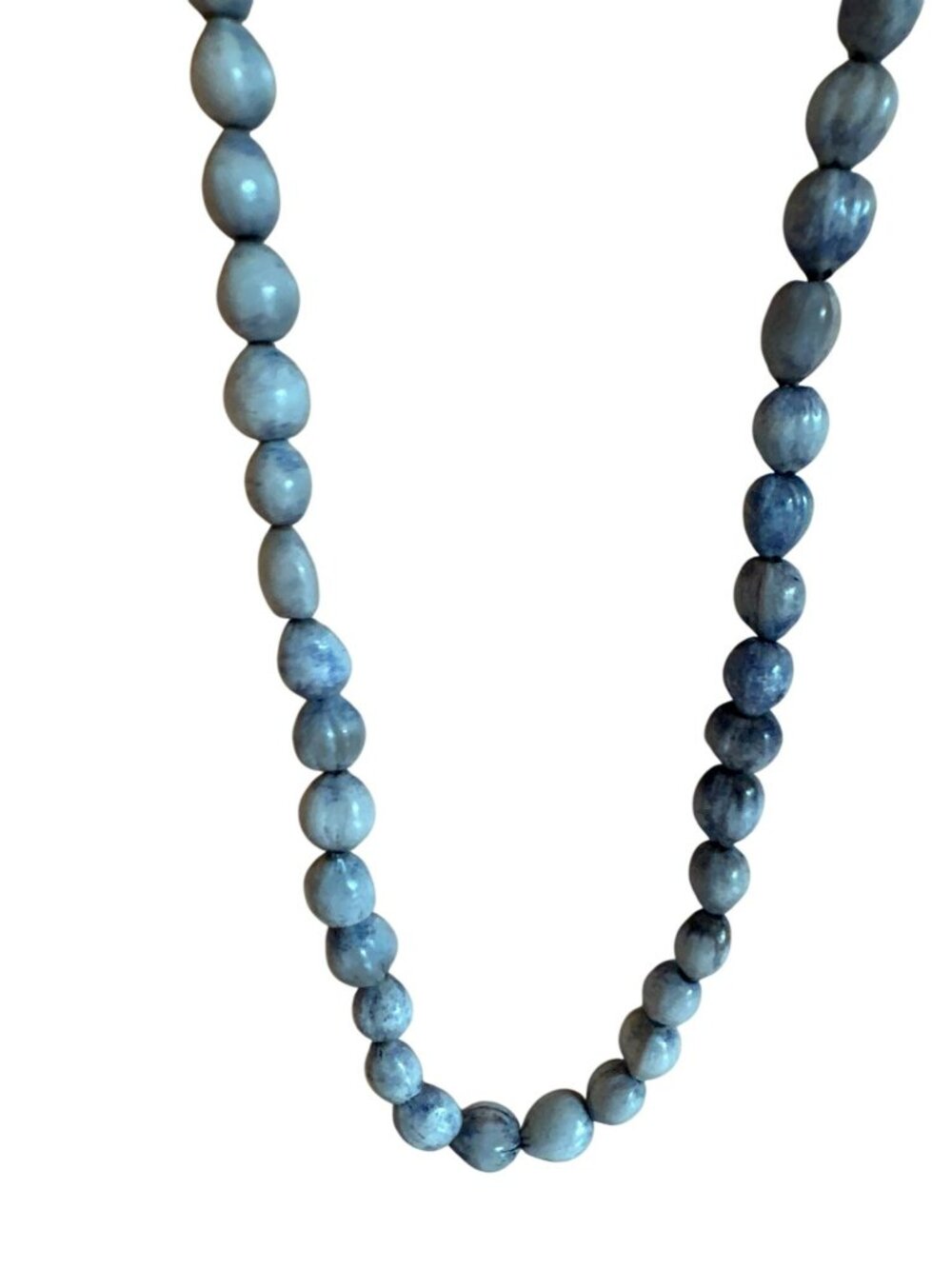 Dyes Job’s Tears Seeds Beaded Necklace Vintage 1960’s Handmade Hippie 18"